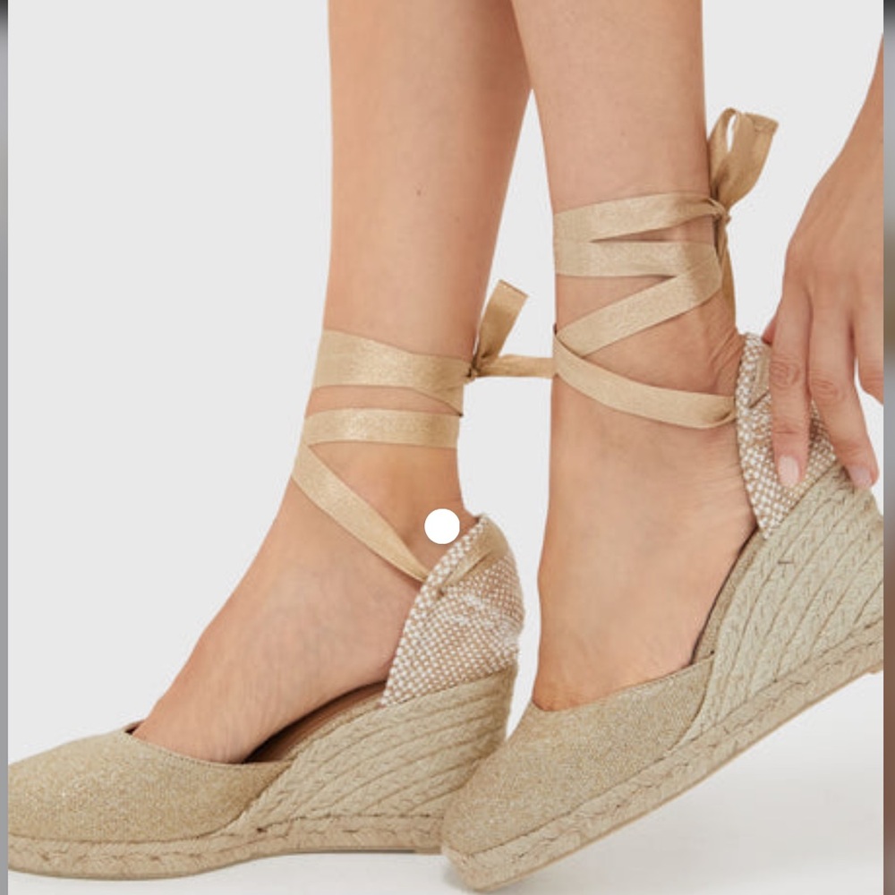 Castañer Carina Espadrille Wedge Sandals in natural